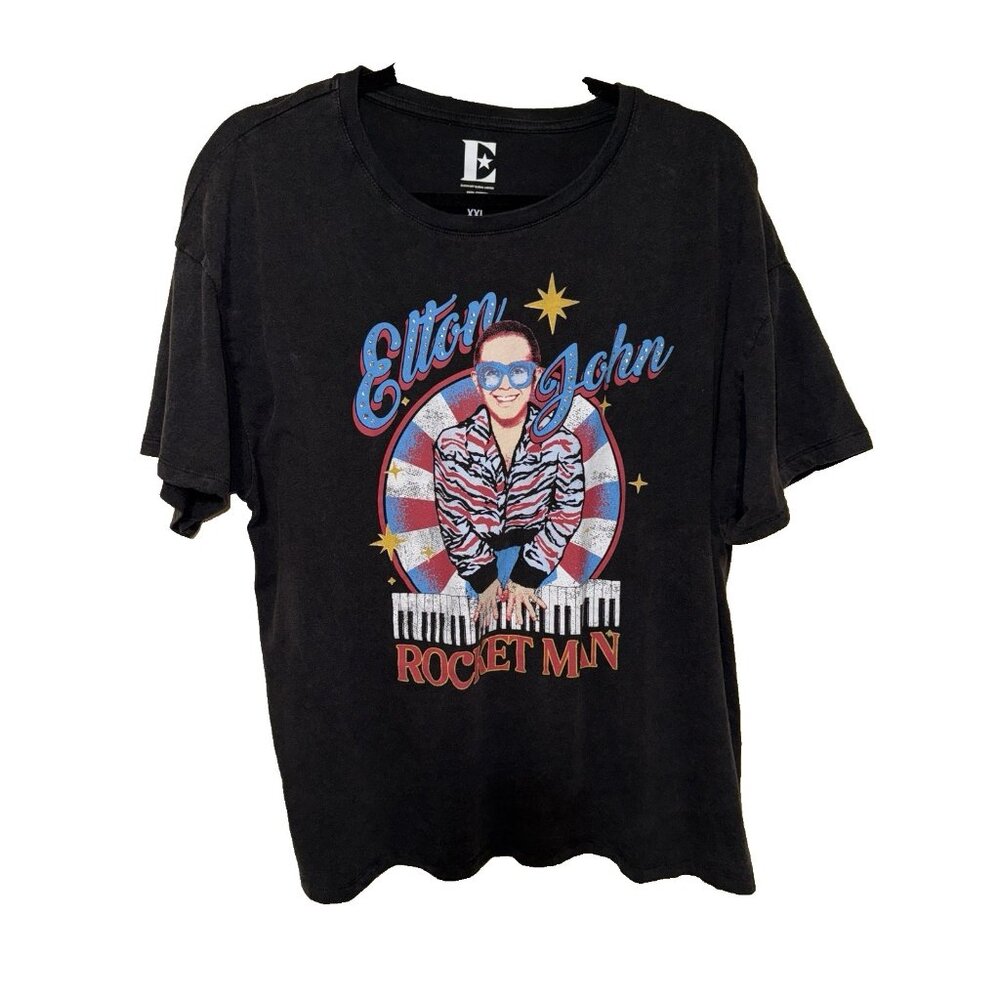 Elton John XXL T Shirt Rocket Man 2024 Official Rhinestone Studded Very Soft